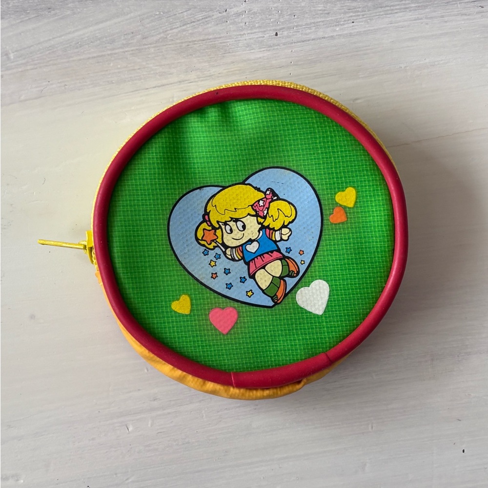 Vintage 80s Neon Glow Punky Bag Retro Style Cartoon Graphic Kids Purse Coin Bag